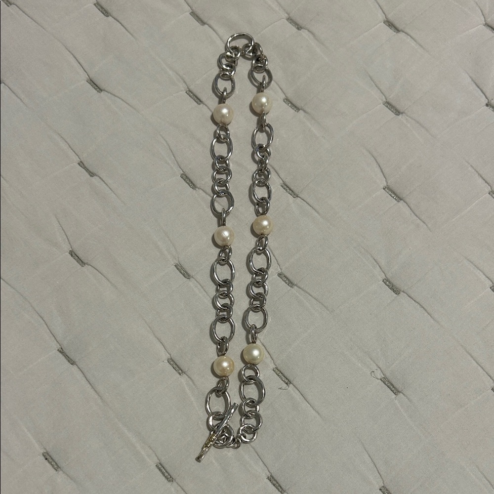 Ippolita 925 Silver Chain Necklace with Mother of Pearl Accents - Women Jewelry